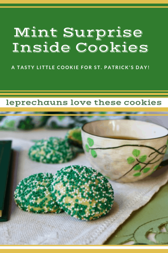 Pinterest pin for St. Patrick's Day Cookies.