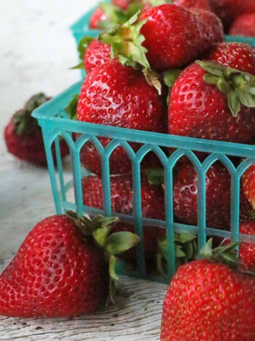 Basket of strawberries.