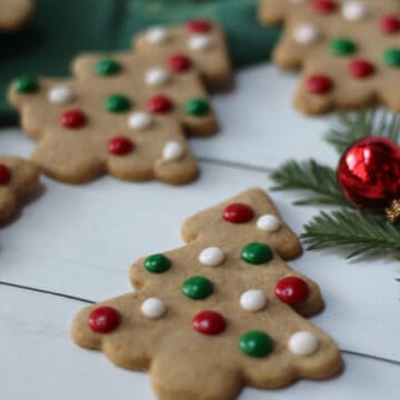 Decorated Christmas Tree spice cookies.