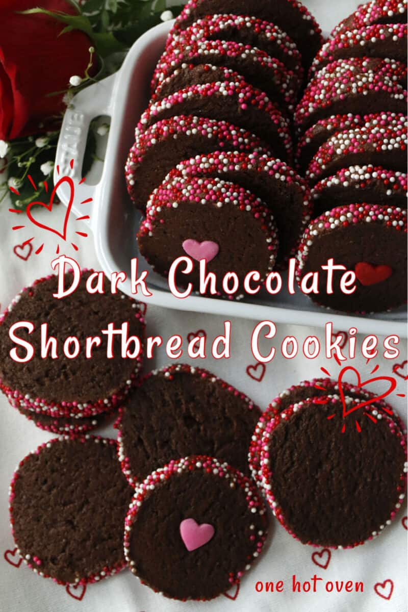 Pinterest pin for chocolate cookies with text overlay.