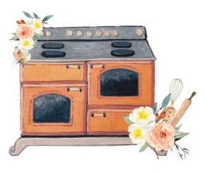 Rustic orange stove.