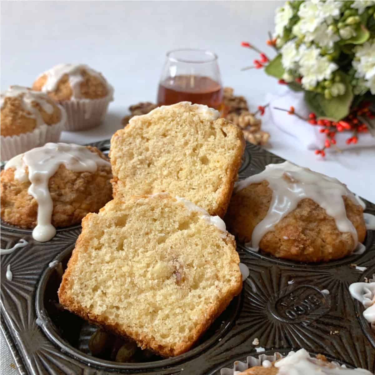 Maple syrup muffins.