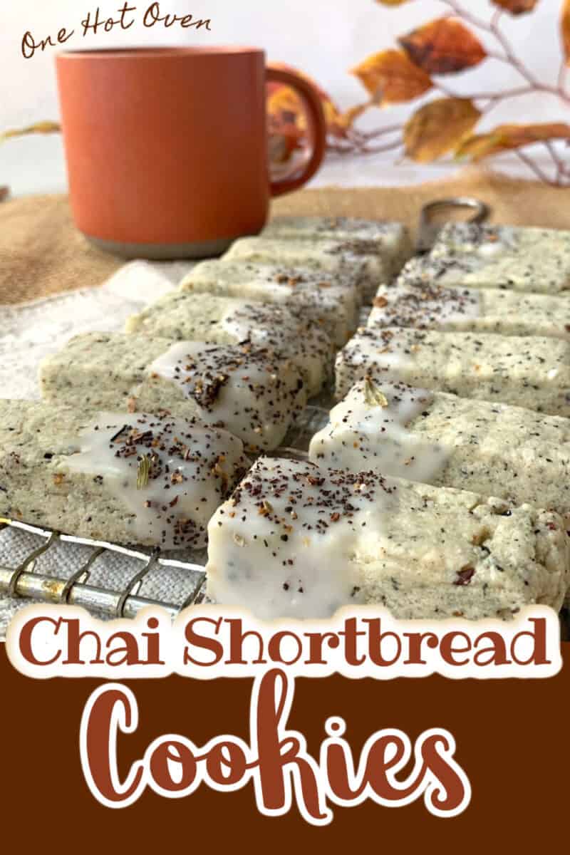 Pinterest pin for Chai shortbread cookies.