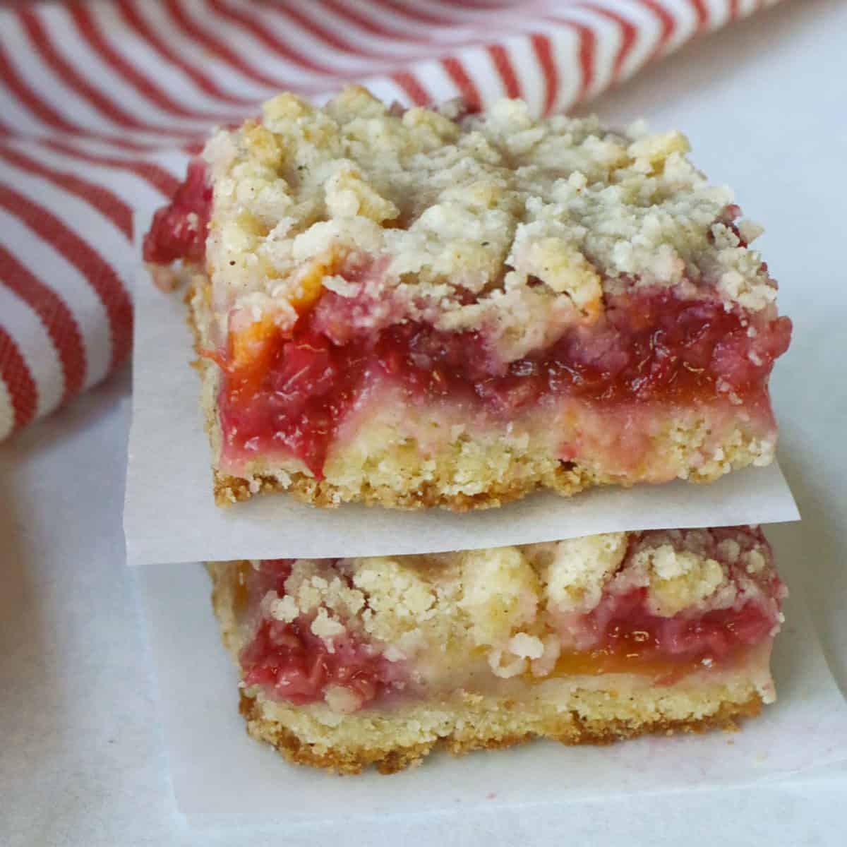 Peach crumble cobbler.