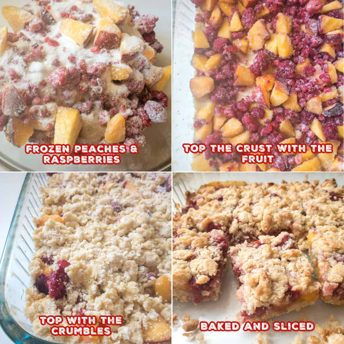 How to use frozen fruit for a Raspberry crisp.