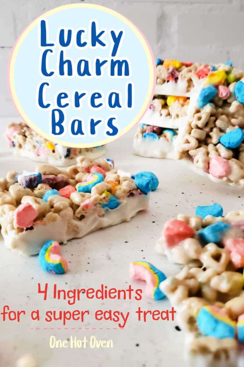 Pin for Lucky Charms Bars with a text overlay.