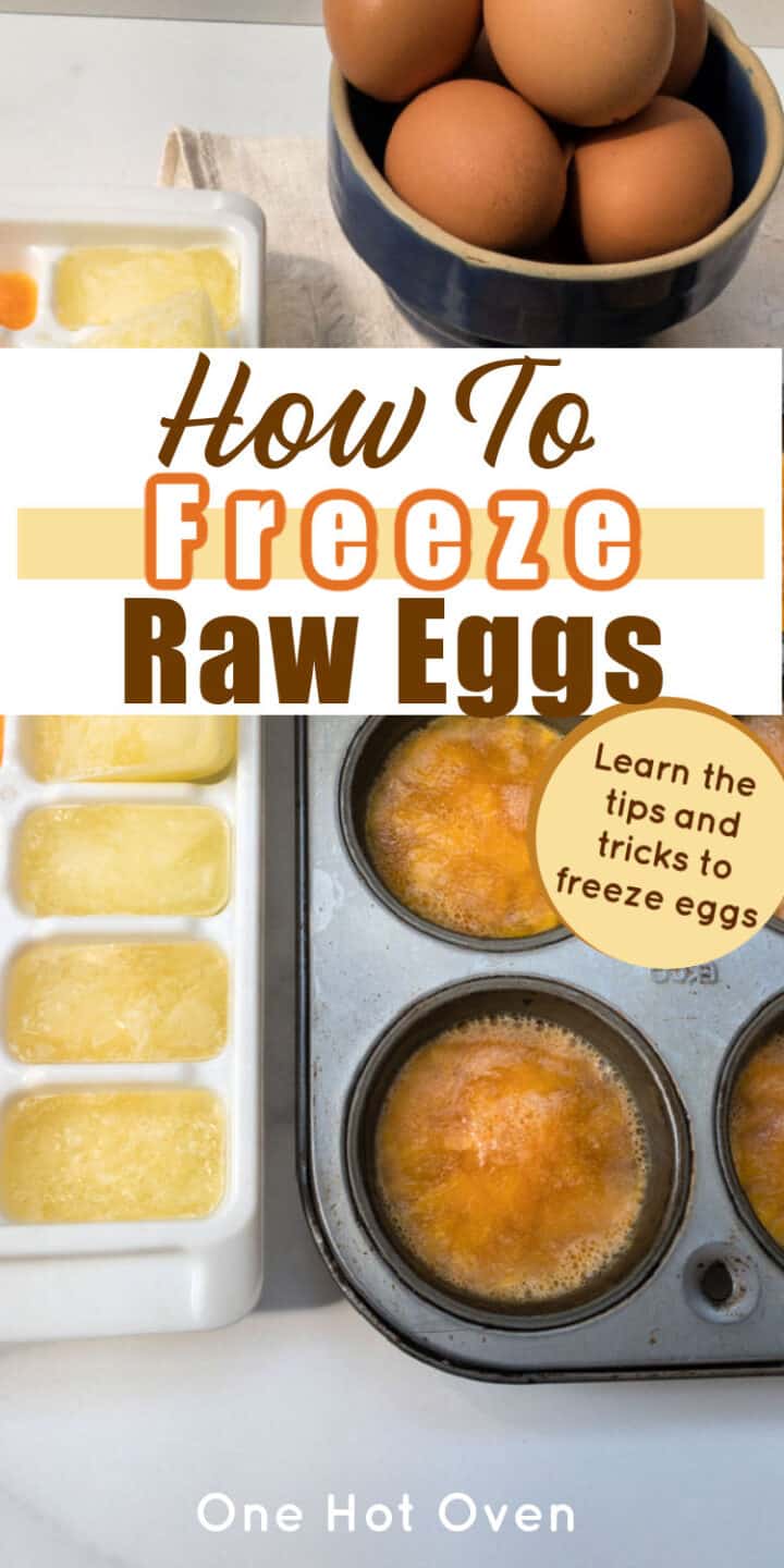 How to freeze raw eggs Pinterest pin.